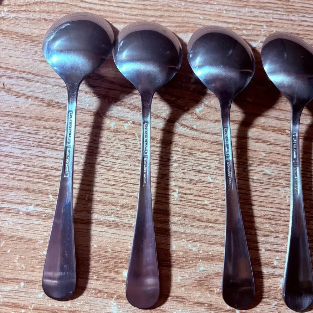 6 Teaspoons Oxford Hall Sagamore Japan Stainless Flatware Satin Steel